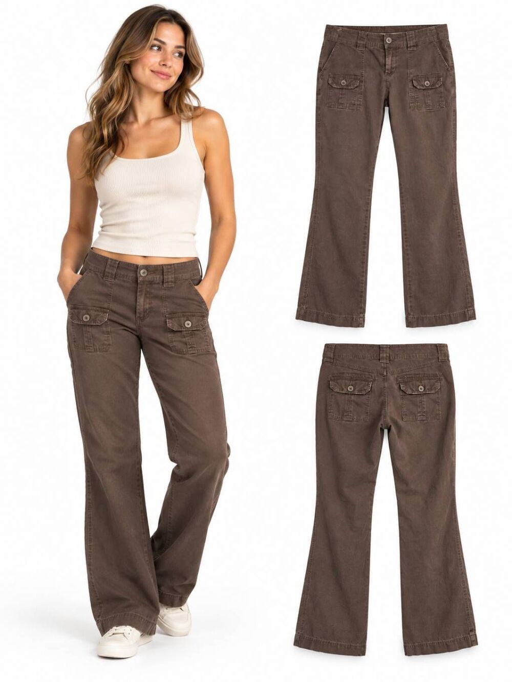Maurices Vintage Cargo Pants Brown Size 9/10 Cotton